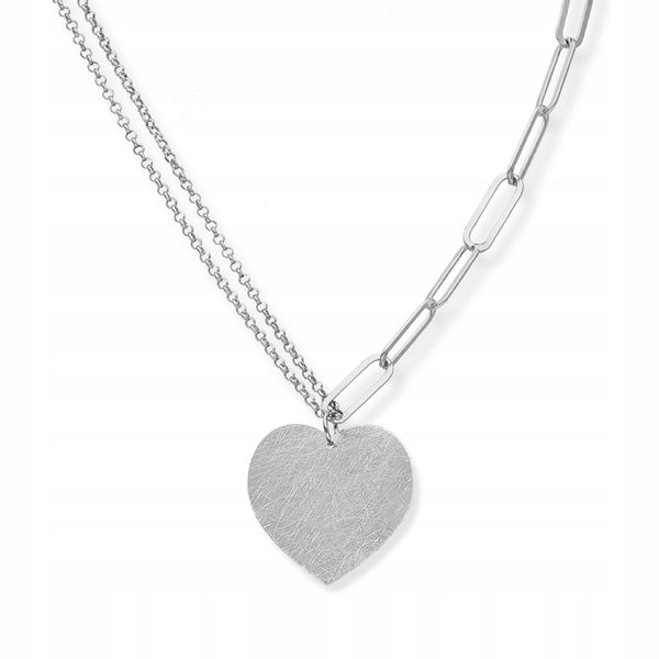 NASZYJNIK SREBRNY Z SERCEM zdjęcie 1