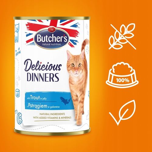 Butcher's mokra karma dla kota Delicious Dinners 40x400g mix na Arena.pl