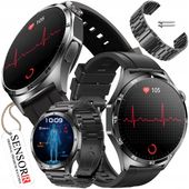 ZEGAREK MĘSKI SMARTWATCH ROZMOWY EKG POMIAR CUKRU CIŚNIENIE