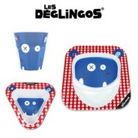 Les Deglingos : 3 częściowy zestaw z melaminy Hipopotam Hippipios