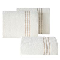 Ręcznik SEBA 50x90 cm kremowy bordiura pasy bawełna 480 g/m²