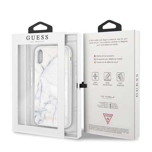 GUESS HARD CASE - iPhone XR - WHITE MARBLE na Arena.pl