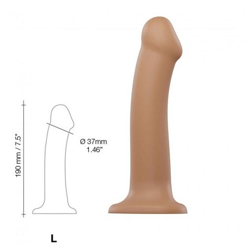 silicone bendable dildo double density caramel l na Arena.pl