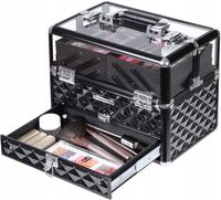 SONGMICS Deluxe Kuferek etui na kosmetyki, organizer kosmetyczny JBC318B