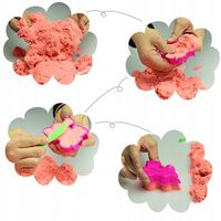 PIASKOWNICA PIASEK KINETYCZNY 3KG ZESTAW FOREMKI DMUCHANY BASEN ŁOPATKA