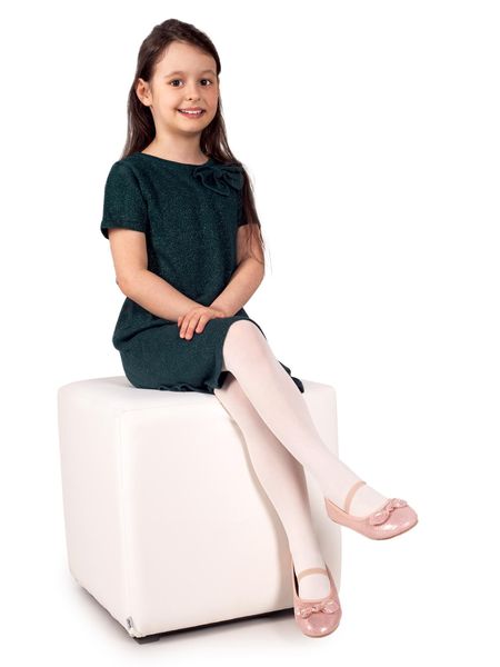 Rajstopy dziecięce mikrofibra gładkie ecru 40 DEN 116-122 YOCLUB zdjęcie 1