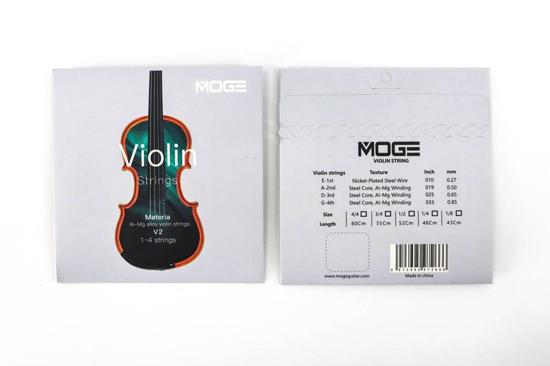 Struny do skrzypiec 1/4 stop aluminium i magnezu MOGE V2 Komplet zdjęcie 4