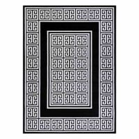 RUG/LU/MOSSE/GREEK/BLACK+CREAM/140x190