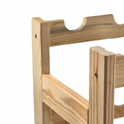 STOJAK REGAŁ NA WINO BUTELKI DREWNIANY 20 BUTELEK PÓŁKA NA ALKOHOL na Arena.pl