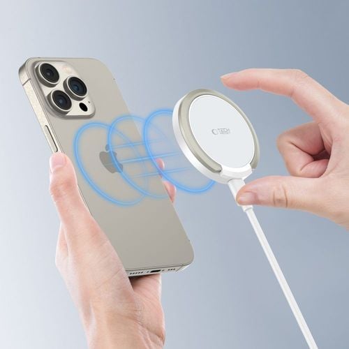 tech-protect qi15w-a33 magnetic magsafe wireless charger white na Arena.pl