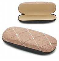 POKROWIEC OKULAROWY ETUI CASE TWARDE BRĄZOWE