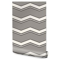 Tapeta Styl Retro ZYGZAKI Wzór Geometryczny Dekor