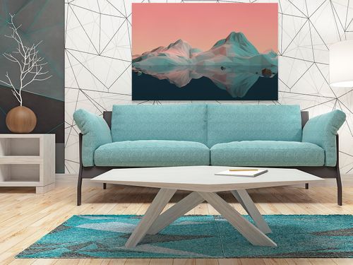 54901 Obraz na płótnie GÓRY 3D GEOMETRYCZNY na Arena.pl