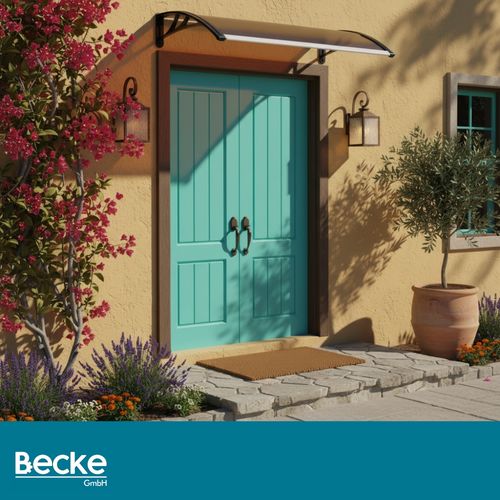 Daszek nad drzwi zadaszenie 100 x 60 cm brązowy na Arena.pl