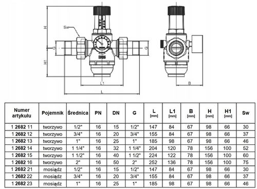 HERZ Membranowy reduktor ciśnienia 1 2682 12 3/4'' na Arena.pl