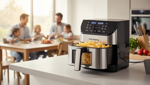 FRYTKOWNICA BEZTŁUSZCZOWA AIR FRYER FRYTOWNICA DUŻA 8L 1800W DUŻA MISA na Arena.pl
