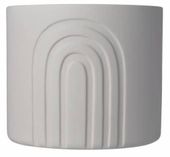 Doniczka ceramiczna kremowa matowa duża