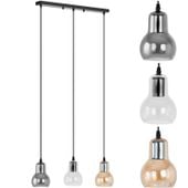 lampa sufitowa nowoczesna 3 punktowa e27 - szklane dzwonki