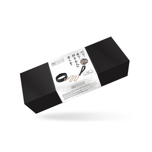 obróżka black organosilicon collar with leash liebe seele na Arena.pl