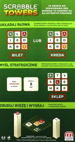 Mattel - Gra Scrabble Towers GDJ16 na Arena.pl