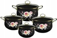 Zestaw garnków emaliowanych 8el EDENBERG Garnki emalia