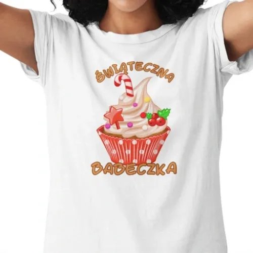 PREZENT ZESTAW DLA ŻONY DZIEWCZYN ŚWIĄTECZNY KUBEK+ KOSZULKA POD choinkę na Arena.pl