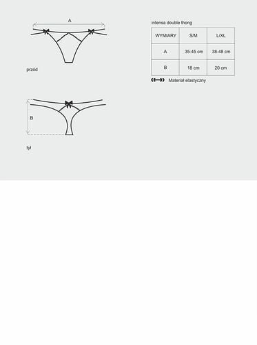 Bielizna Intensa podwójne stringi  S/M na Arena.pl
