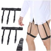 Szelki do koszuli męskie uniwersalne antypoślizgowe regulowane czarne