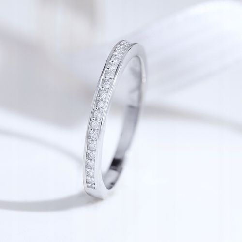 SREBRNY PIERŚCIONEK OBRĄCZKA 925 z CYRKONIAMI r.7 na Arena.pl