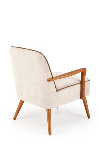 Fotel wypoczynkowy Grejs beż/orzech na Arena.pl