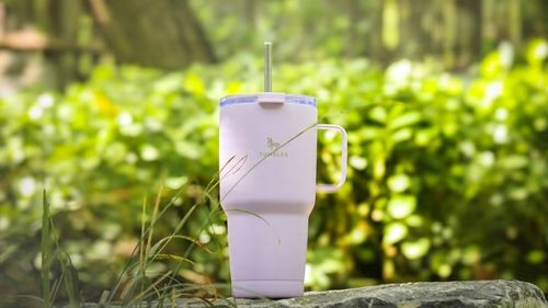 Kubek Termiczny do Auta Ze Słomką Ustnikiem Nieprzeciekający 900ml Termos na Arena.pl