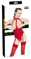 black level body vinylowe czerwone 2xl bez biustu i kroczowe z regulacją