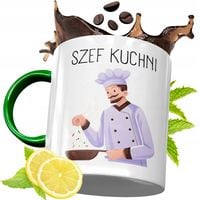 Kubek Zielony Dla Kucharza Idealny Prezent Z Nadrukiem Ze Zdjęciem