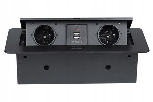 GNIAZDO CHOWANE W BLAT NABLATOWE GNIAZDKO + 2 USB na Arena.pl