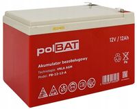 AKUMULATOR VRLA AGM 12V 12Ah POLSKA MARKA BEZOBSŁUGOWY (wymiar 14Ah/15Ah)