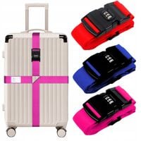3x PAS ZABEZPIECZAJĄCY PODWÓJNY DO WALIZKI TORBY BAGAŻU PODRÓŻNY ZESTAW MIX