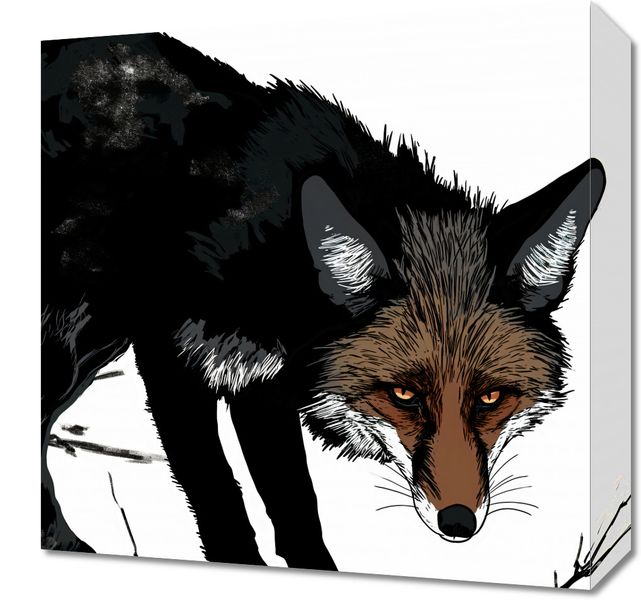 Obraz 40x40cm Nieufny Lis zdjęcie 1
