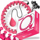 HULA HOP Z OBCIĄŻENIEM I WYPUSTKAMI 45 CM - RÓŻOWE - HULA HOP ODCHUDZAJĄCE