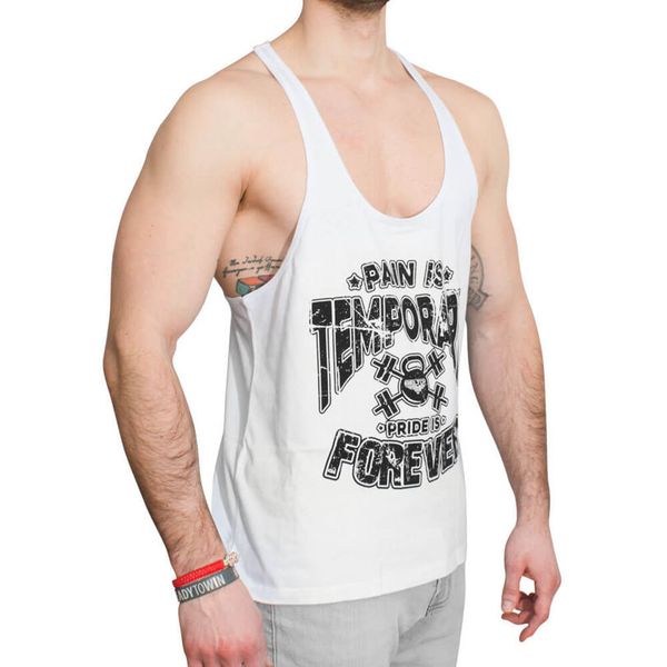 Beltor - Koszulka Stringer Pain is temporary biały XL zdjęcie 2