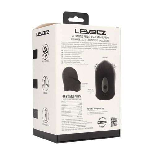 Adjustable Vibrating Silicone Penis Head Stimulator - Black na Arena.pl