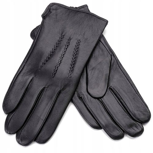 Skórzane klasyczne czarne rękawice męskie S na Arena.pl