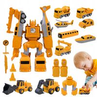 Zabawkowe ciężarówki 35 szt. ZABAWKA AUTO SAMOCHÓD MAGNETYCZNE