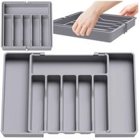 organizer na sztućce do szuflady szary