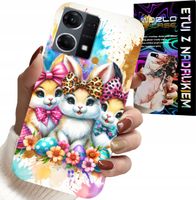 ETUI DO OPPO RENO7 4G - KRÓLICZKI, ŚWIĄTECZNE, KRÓLIK, WIELKANOC