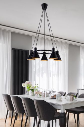 More zwis 5x40W E27 czarny matowy na Arena.pl