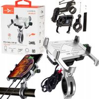 Uchwyt Motocyklowy Z Ładowarką Extremestyle Do Telefonu R10-Metal Qc3.0