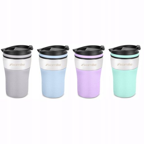 KUBEK TERMICZNY stalowy TERMOS do kawy herbaty szczelny KAMILLE 320ml na Arena.pl