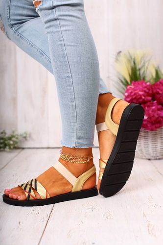 SANDAŁY DAMSKIE SPORTOWE BEŻOWE WYGODNE NA LATO na Arena.pl