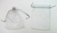 torebka z organzy 30x19cm  srebro  12szt. | 0036