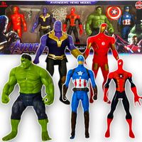 FIGURKI AVENGERS SPIDERMAN THANOS HULK AMERYKA IRONMAN 5w1 FIGURKA BOHATER